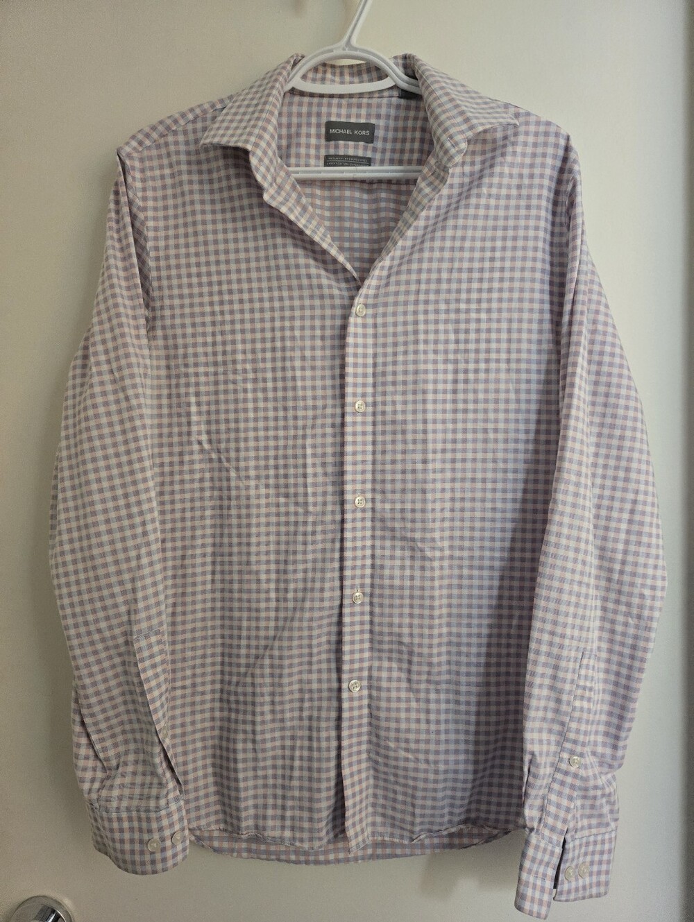 Mens Michael Kors Gingham Dress Shirt - 15.5 Neck